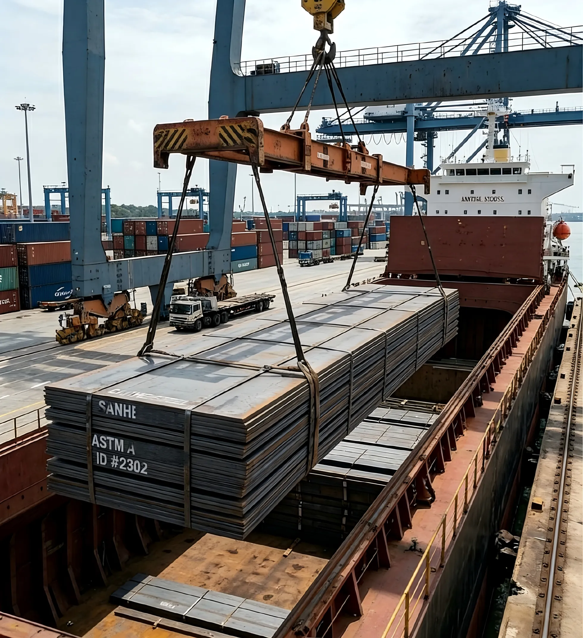 การส่งมอบแผ่นโลหะความแข็งแรงสูงในต่างประเทศของ Sanhe Steel ทำลายสถิติด้วยมาตรฐาน ASTM ที่รวมอยู่ในเครื่องยนต์หลัก